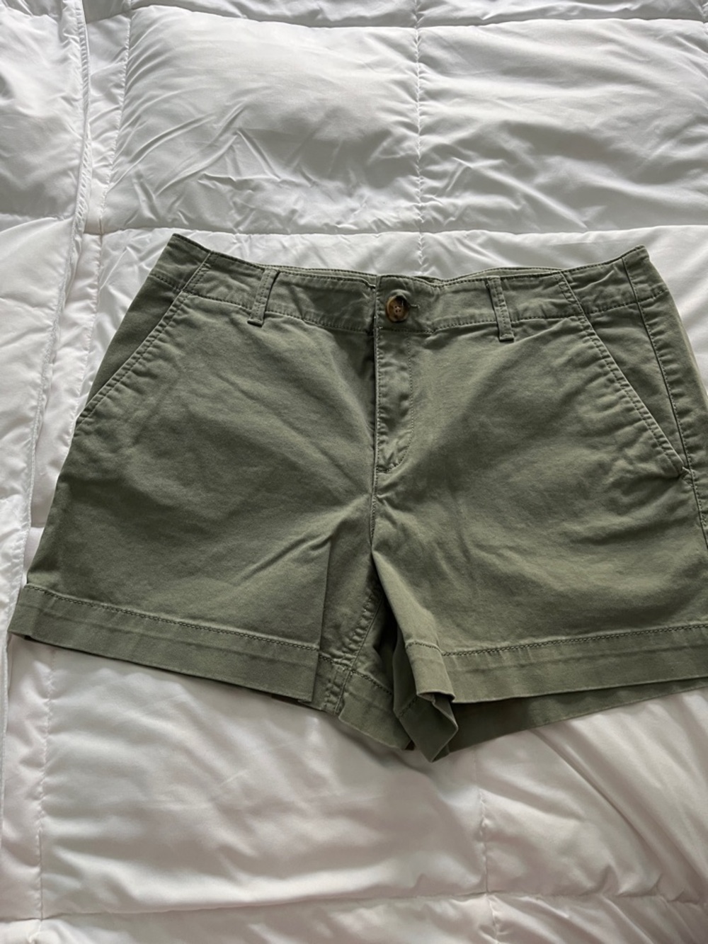 Loft Olive Green Women's Cotton Shorts